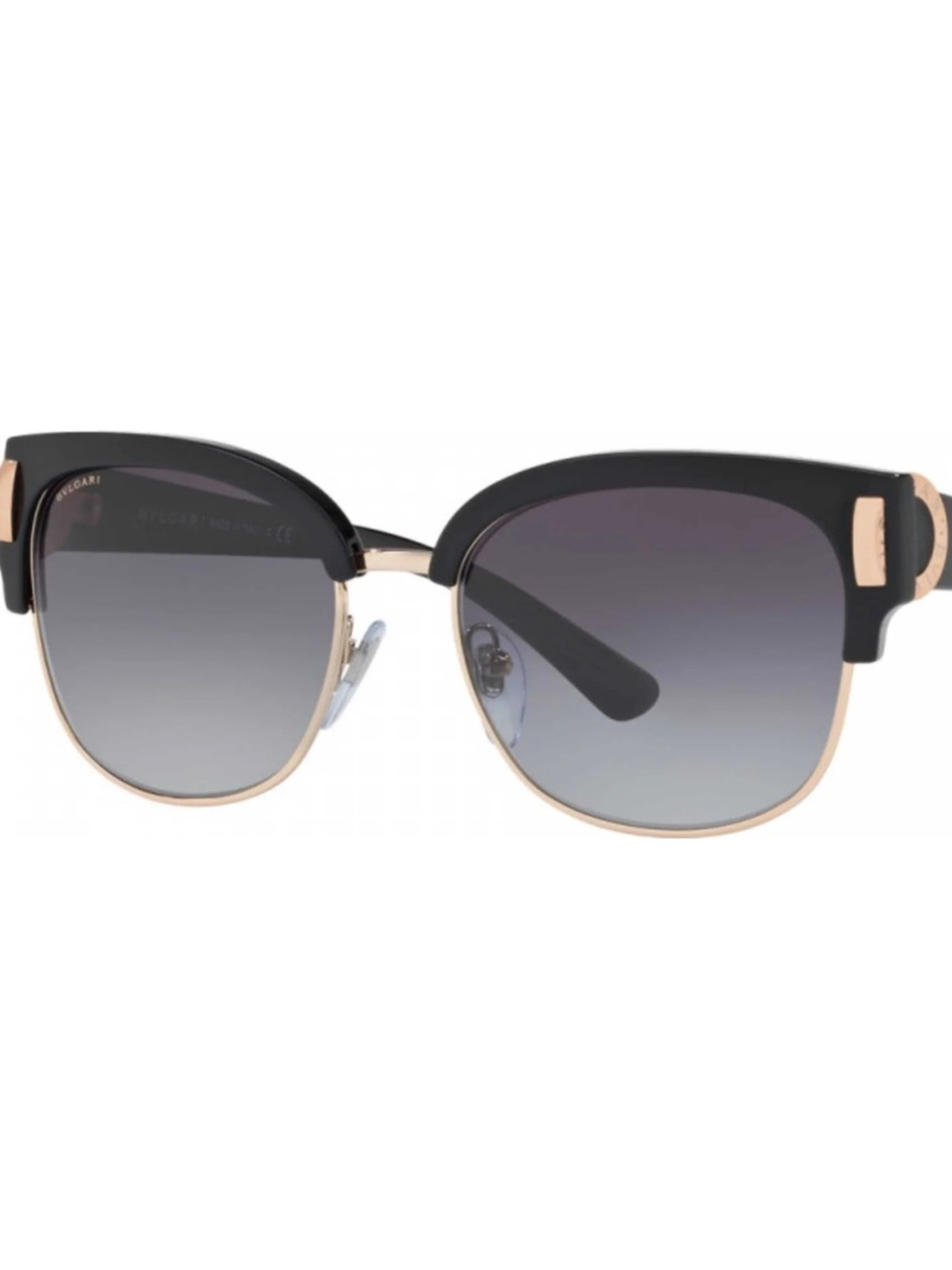 BVLGARI Sunglasses AUTHENTIC 8189 Bv8189 Black Rose Gold Ring Clubmaster